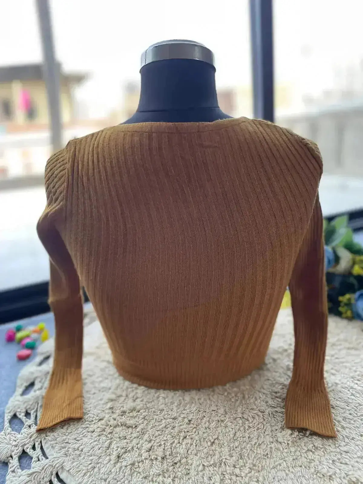 trendy winter blouse for women – warm & stylish knit design - rpd fashion