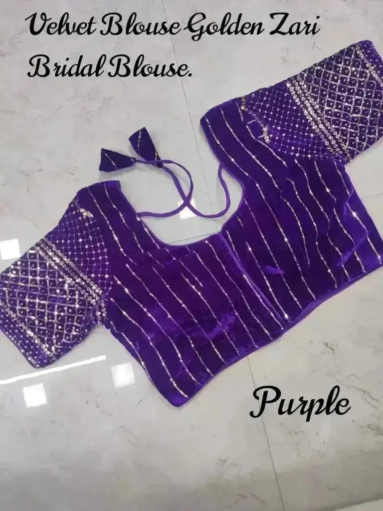 Velvet New Year Special Blouse - RPD Fashion