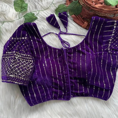 Velvet New Year Special Blouse - RPD Fashion