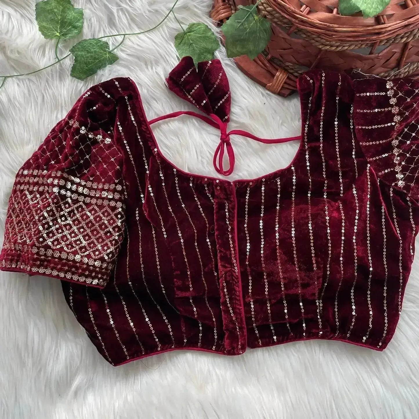 velvet new year special blouse - rpd fashion