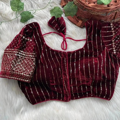 Velvet New Year Special Blouse - RPD Fashion
