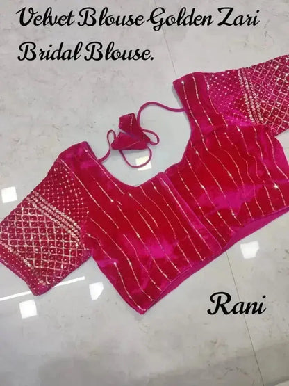 Velvet New Year Special Blouse - RPD Fashion