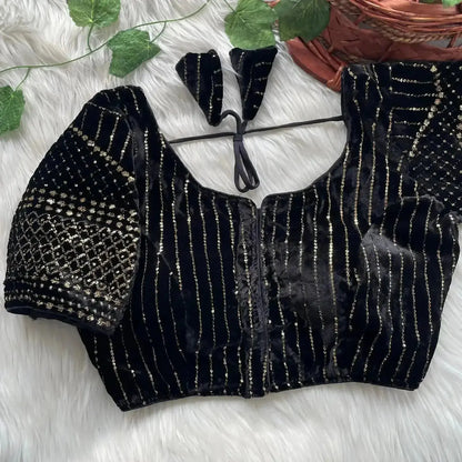 Velvet New Year Special Blouse - RPD Fashion