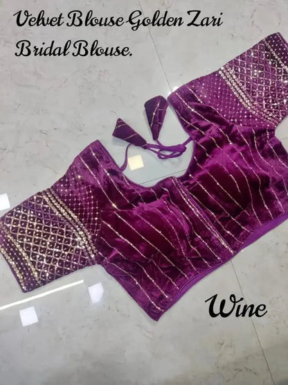Velvet New Year Special Blouse - RPD Fashion