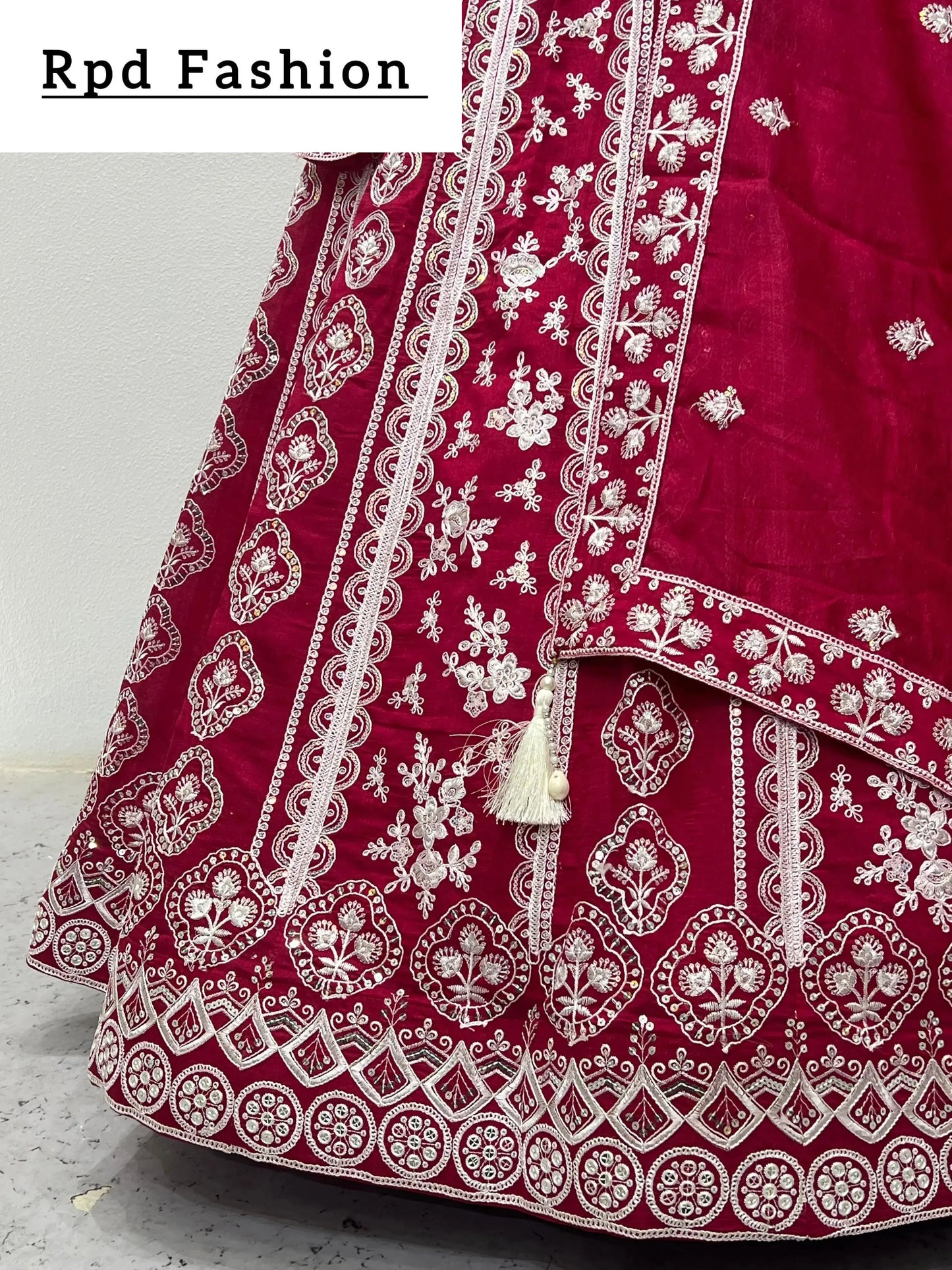 wedding lehenga choli in pink indian bridal lehenga with sequin embroidery designer lehenga for women - rpd fashion
