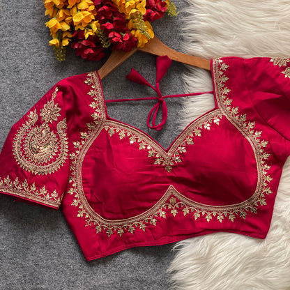 Soft silk new design sabyasachi cut blouse