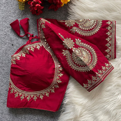 Soft silk new design sabyasachi cut blouse