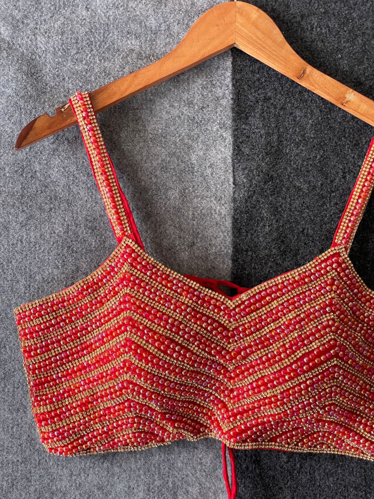 beautiful pearl moti spaghetti blouse