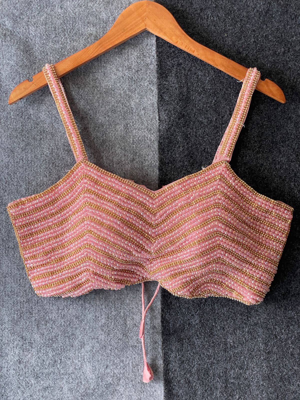 beautiful pearl moti spaghetti blouse