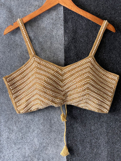Beautiful Pearl Moti Spaghetti Blouse