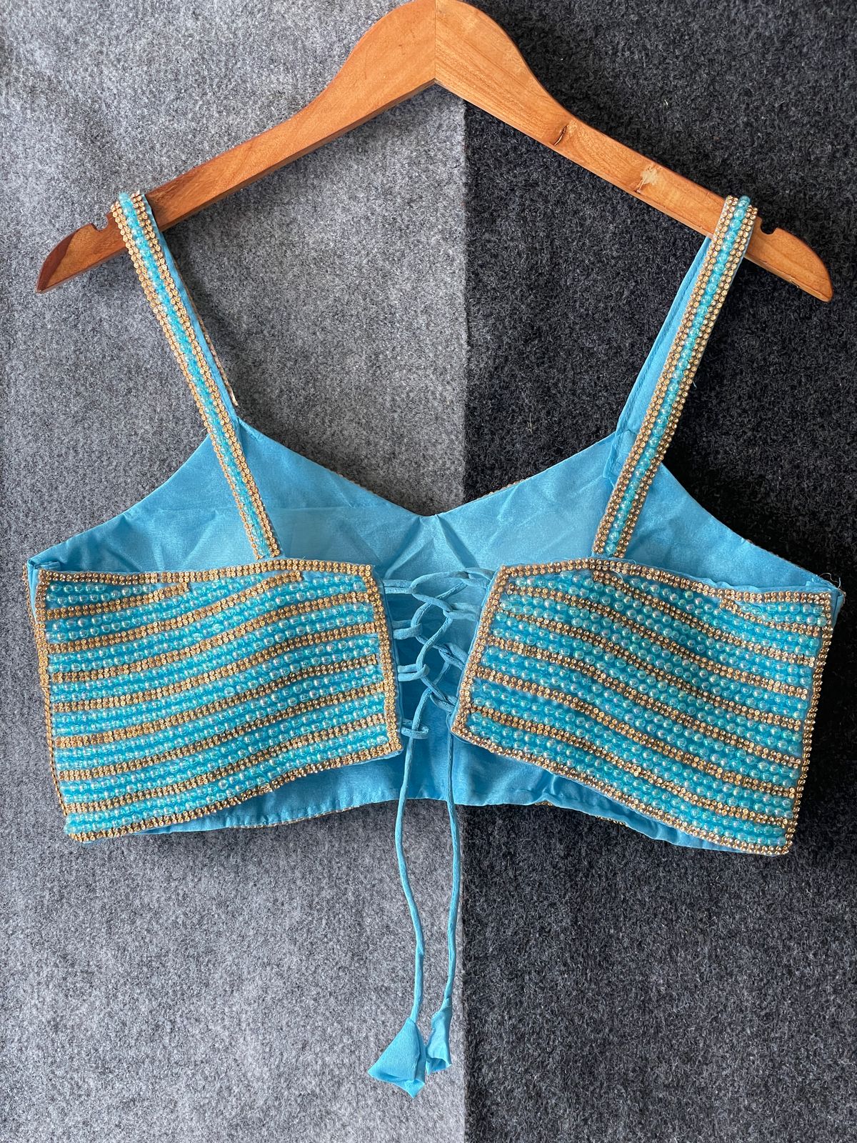 beautiful pearl moti spaghetti blouse