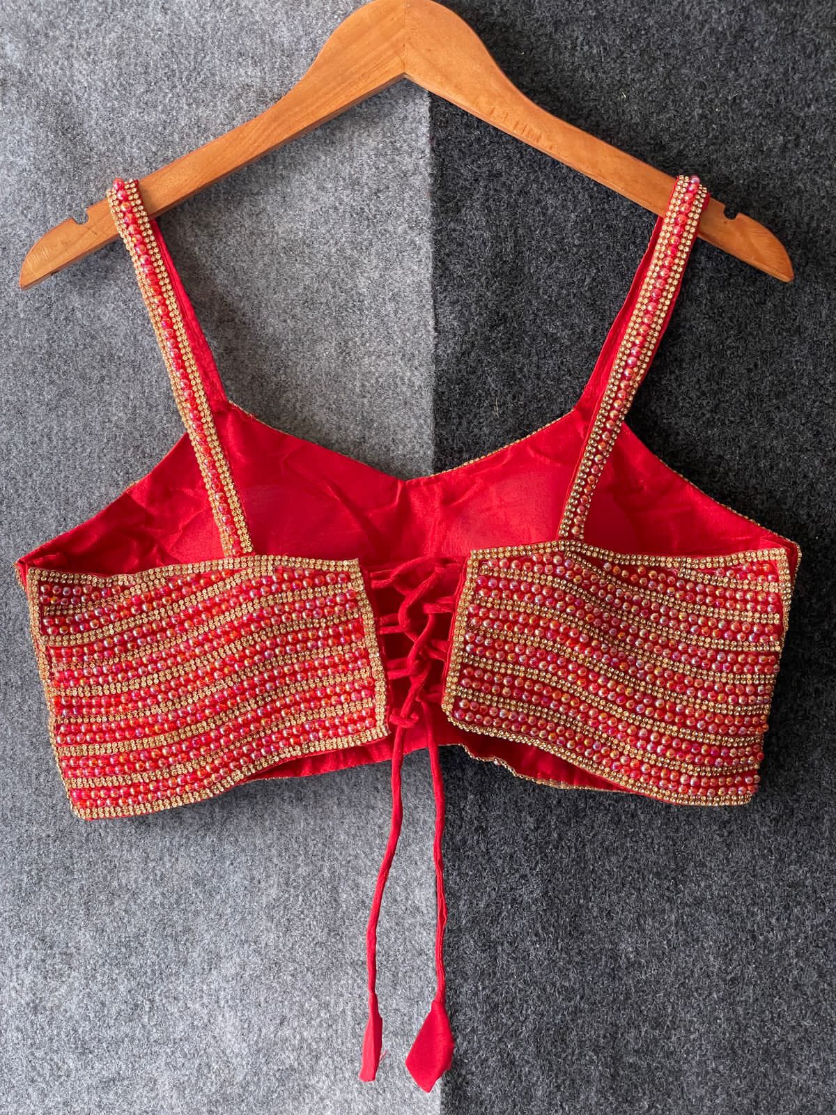 beautiful pearl moti spaghetti blouse