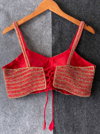 Beautiful Pearl Moti Spaghetti Blouse