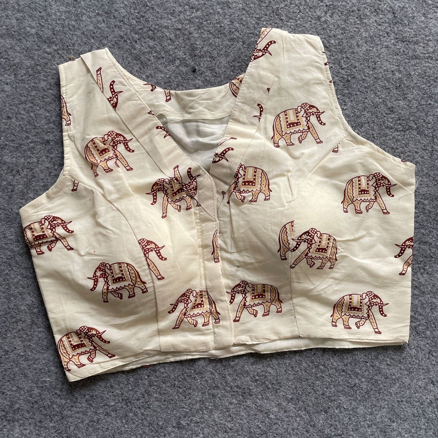 khadi cotton handloom cotton print fancy botton boat neack front hook open design