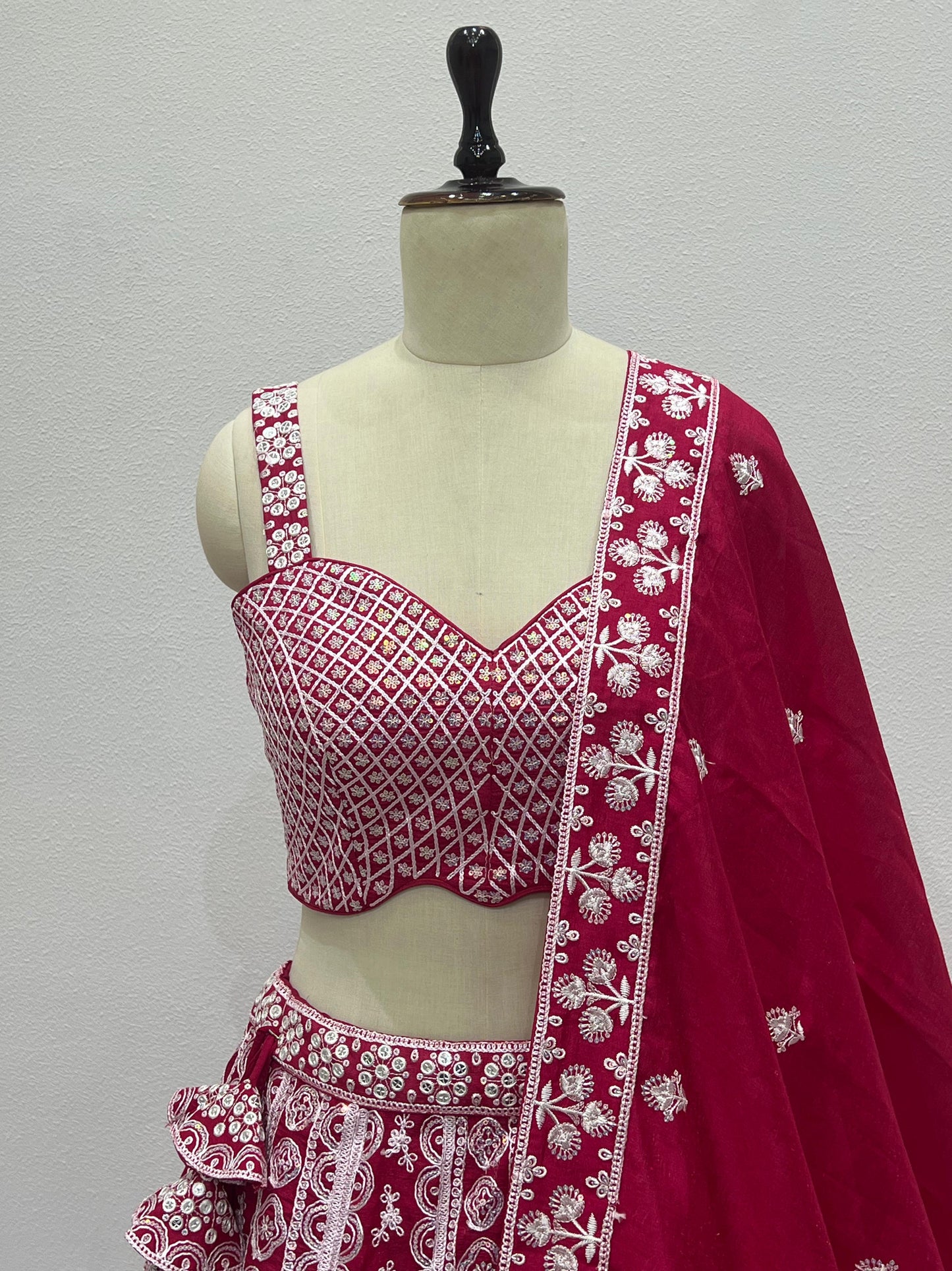 wedding lehenga choli in pink indian bridal lehenga with sequin embroidery designer lehenga for women rpd fashion