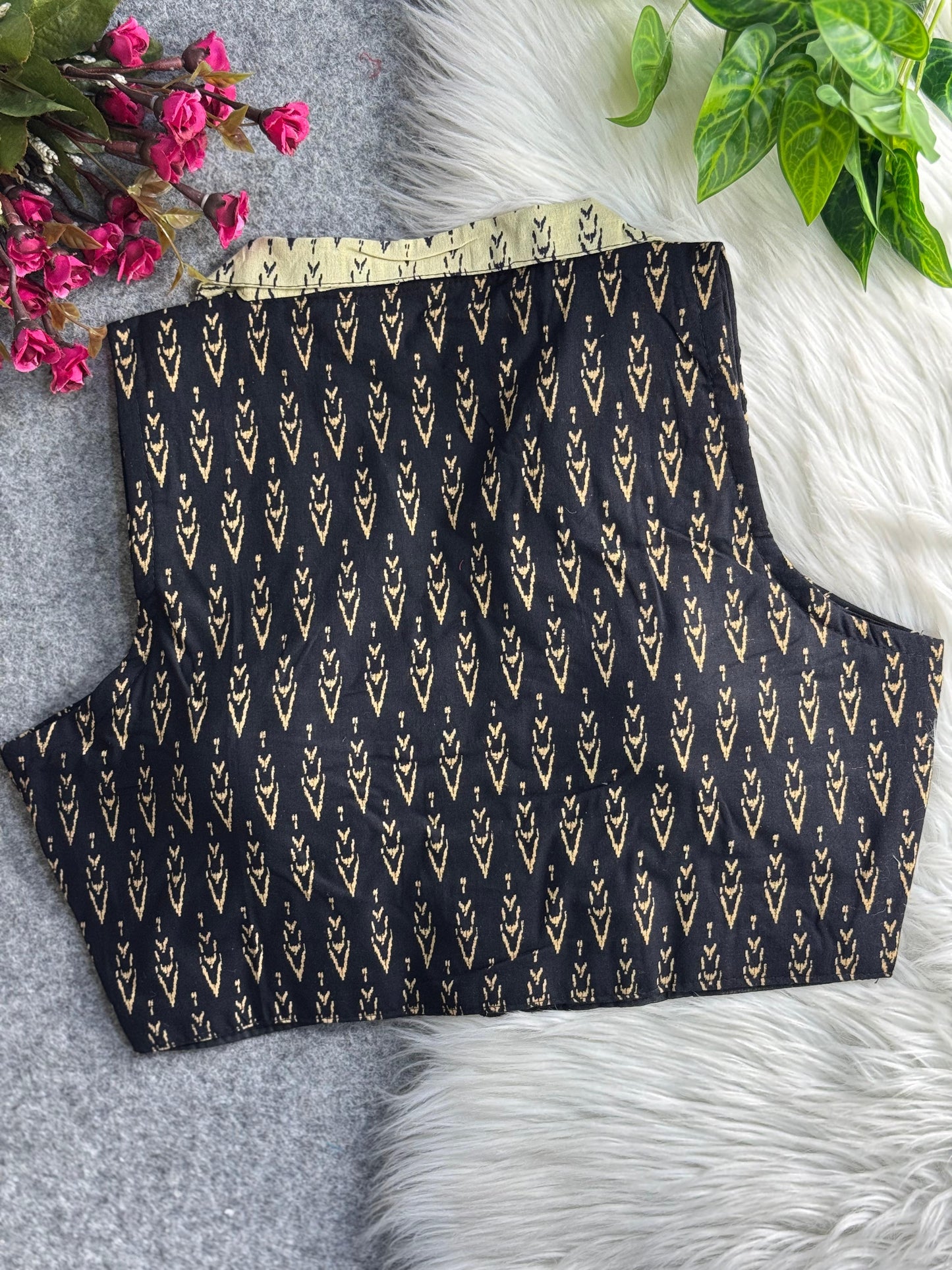 ajrakh printed pure cotton blouse