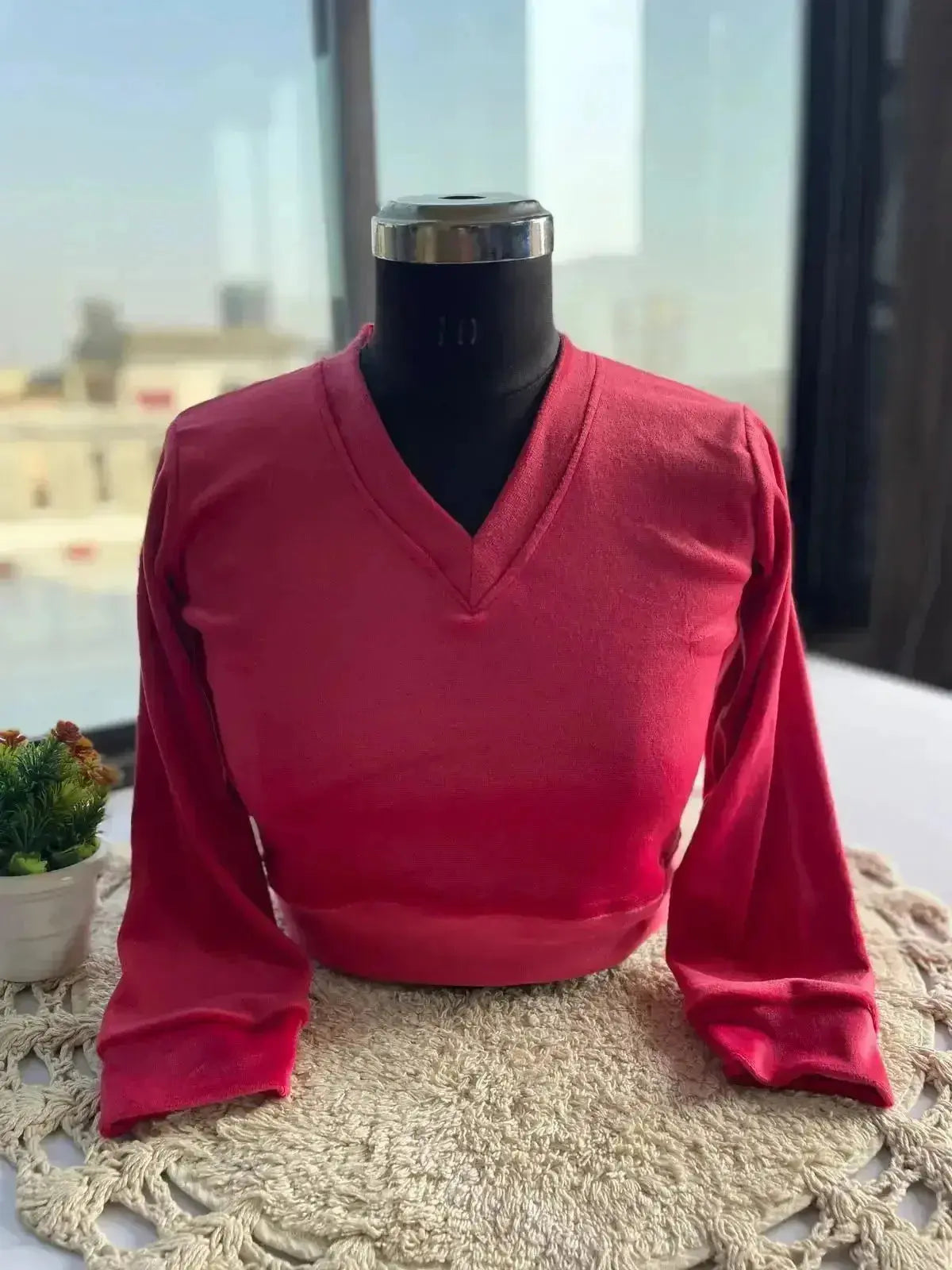 white woolen blouse for women for saree – winter wear full sleeves - rpd fashion