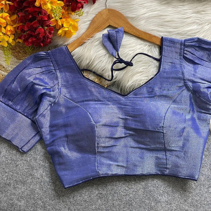 Women’s Ready-Made Plain Cotton Silk Blouse – Elegant Brown Party Wear - RPD Fashion