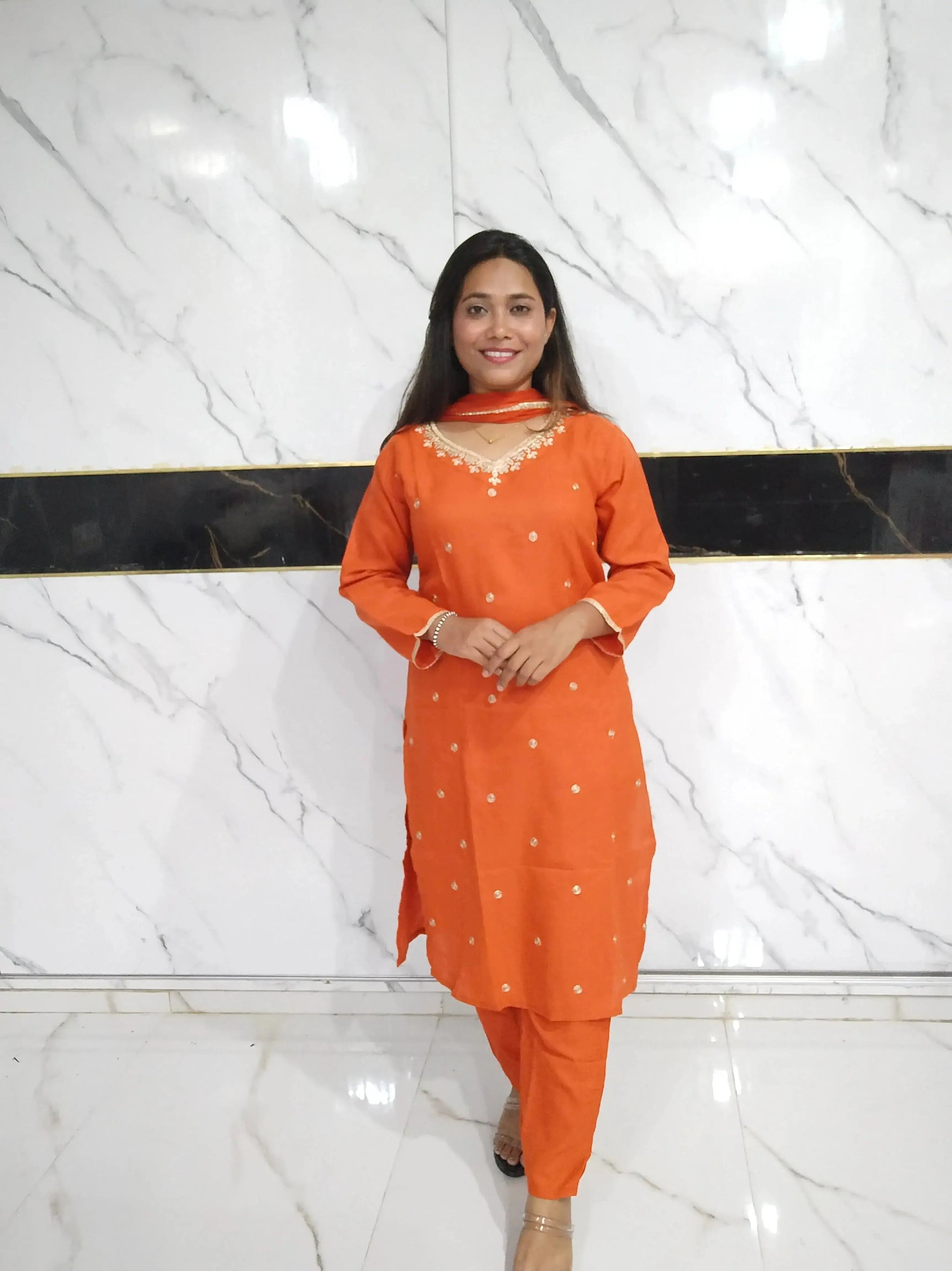 embroidered kurta set for women party wear - RPD Fashion