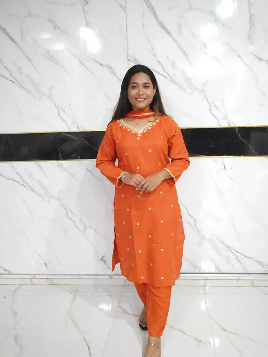 embroidered kurta set for women party wear - RPD Fashion