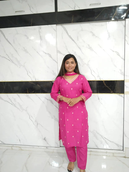 heavy embroidered kurta set with dupatta - RPD Fashion