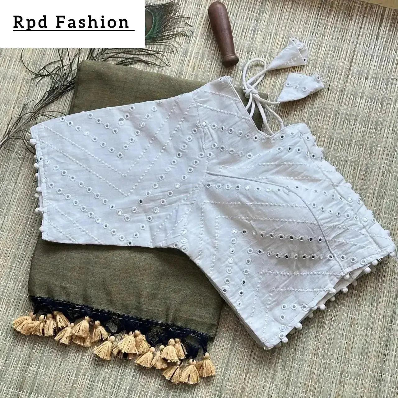 khadi cotton saree - rpd fashion