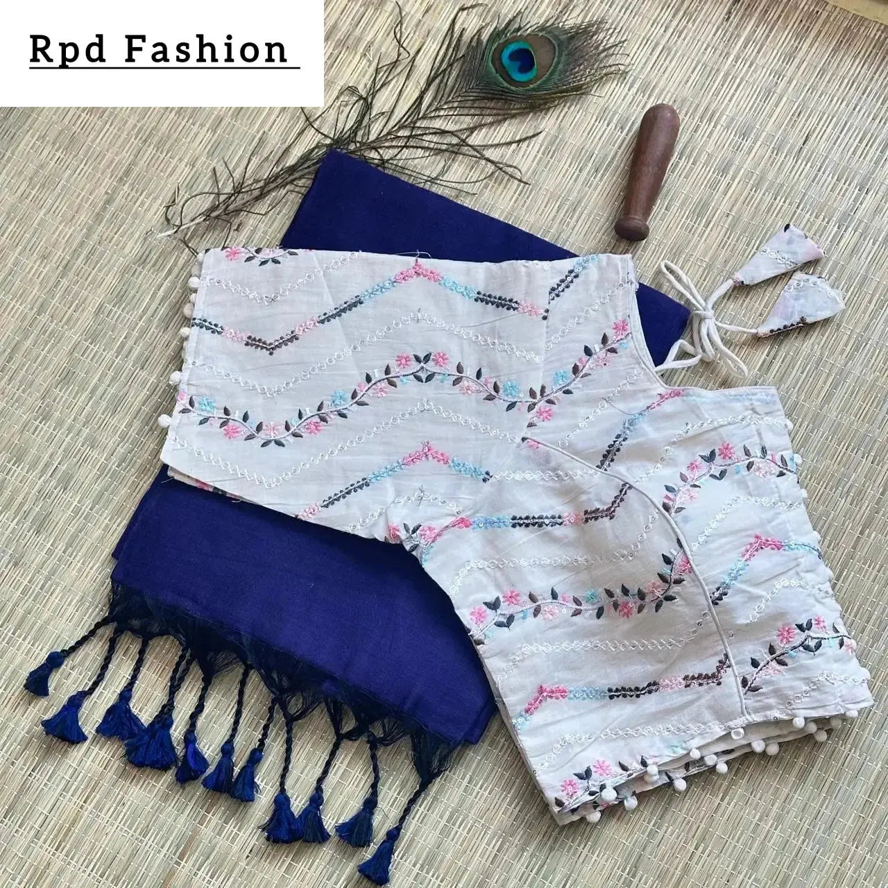 khadi cotton saree - rpd fashion