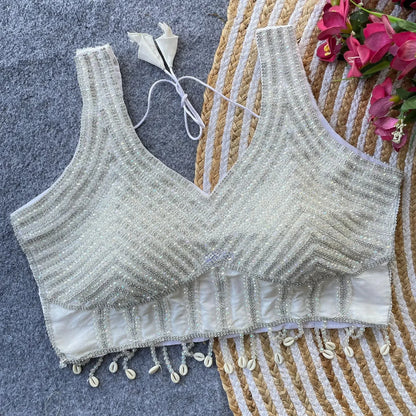 Preal Shabyachi Blouse - Handcrafted Elegance in Pure Silk - RPD Fashion