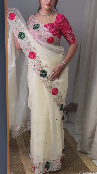 Designer Velvet Cutting Work Pearl Lace Super Sonic Crush Saree Blouse Designs