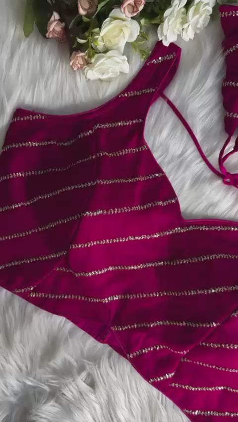 Designer Party Wear Blouse with Heavy Embroidery