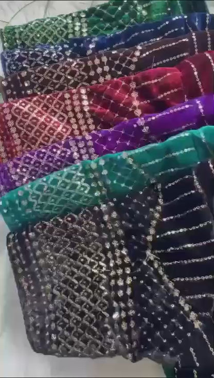 Velvet New Year Special Blouse