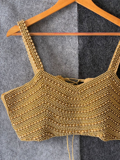 Beautiful Pearl Moti Spaghetti Blouse