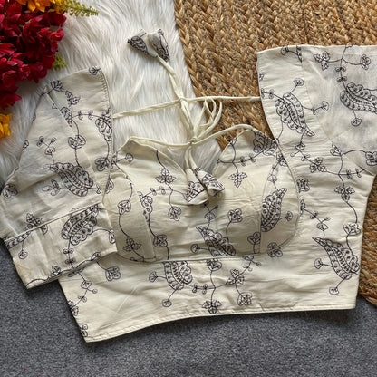 Khadi cotton halter neck blouse