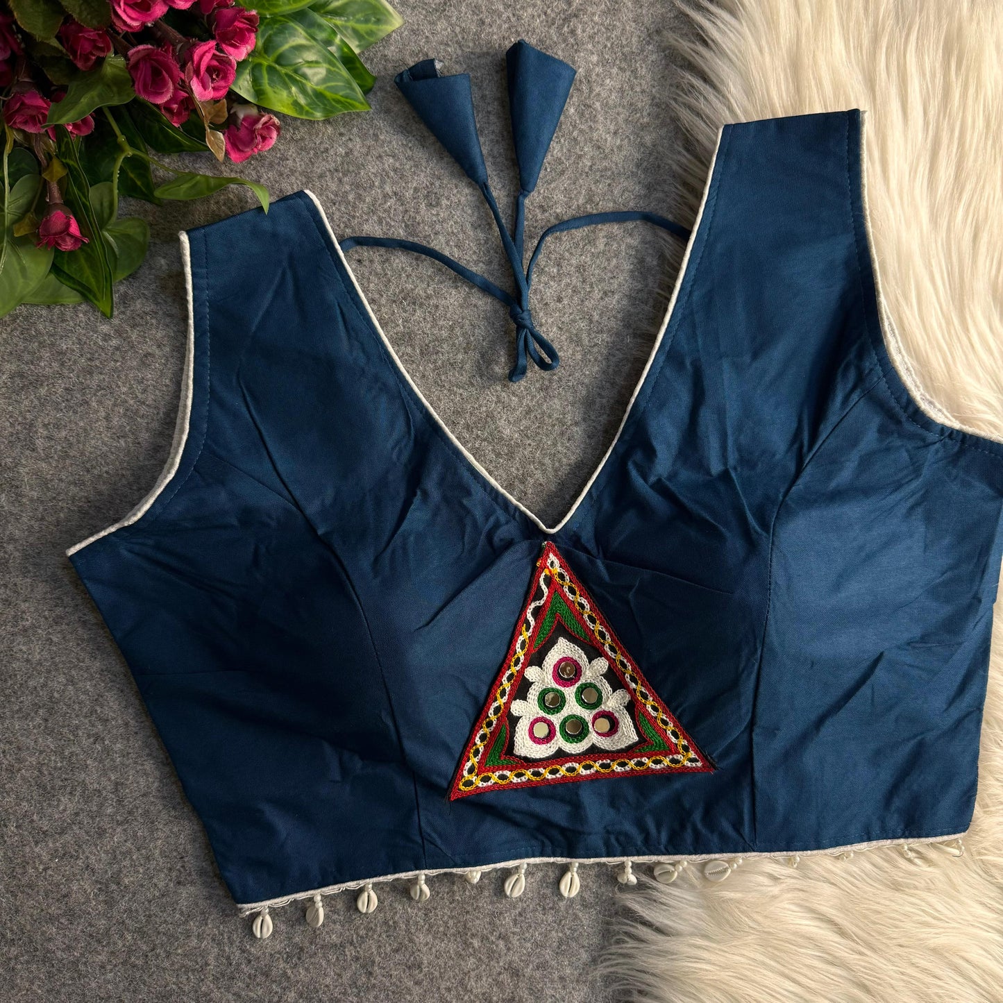 traditional navratri rayon cotton blouse