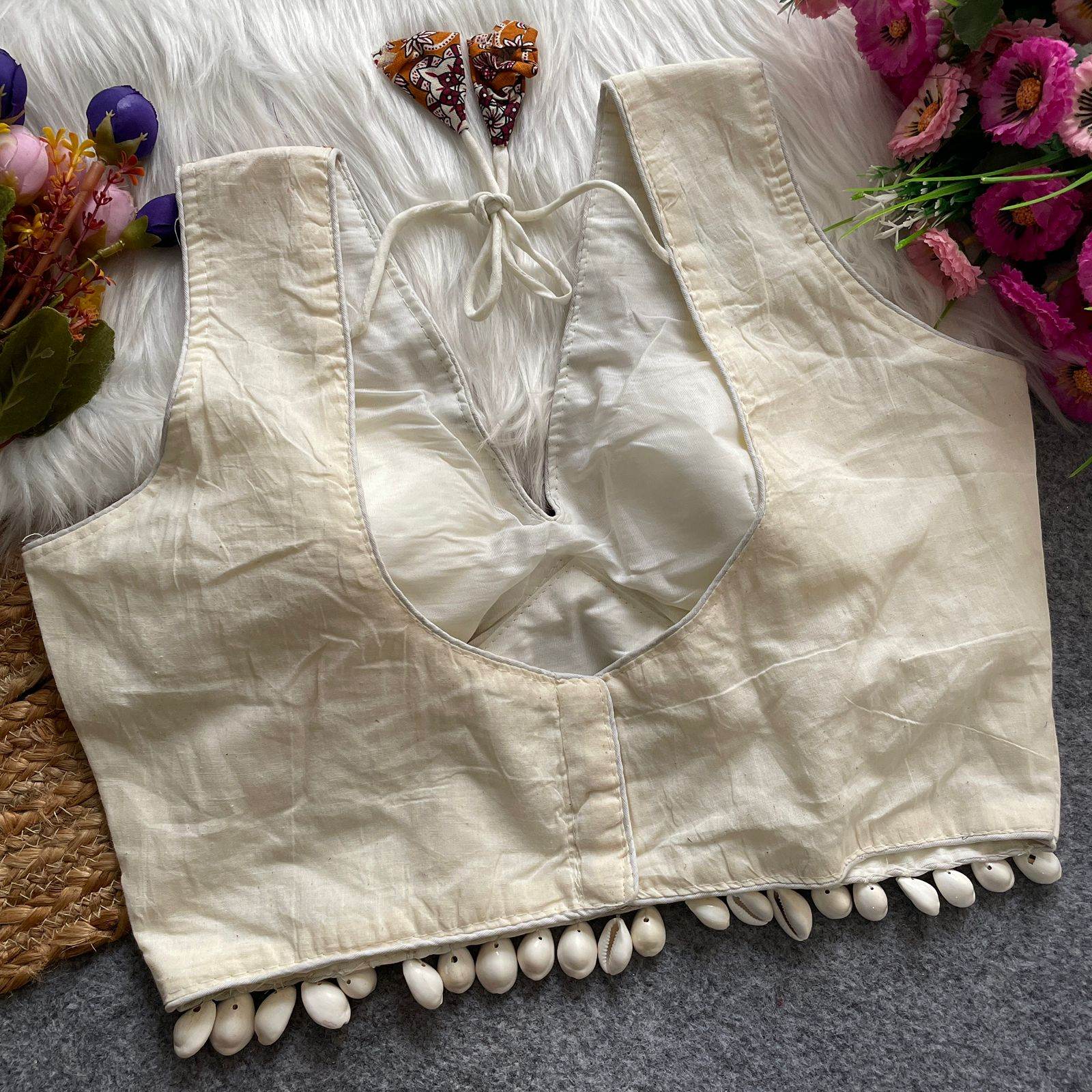 Navratri Concept Blouse with Real Shells - Embrace Tradition with Style - Rpd Fashion