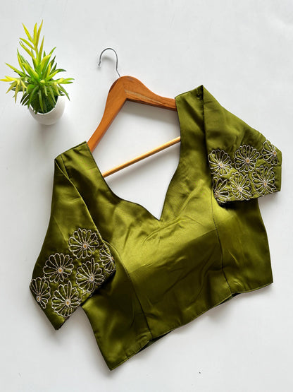 A beauty of golden handwork work all over blouse Rpd Fashion