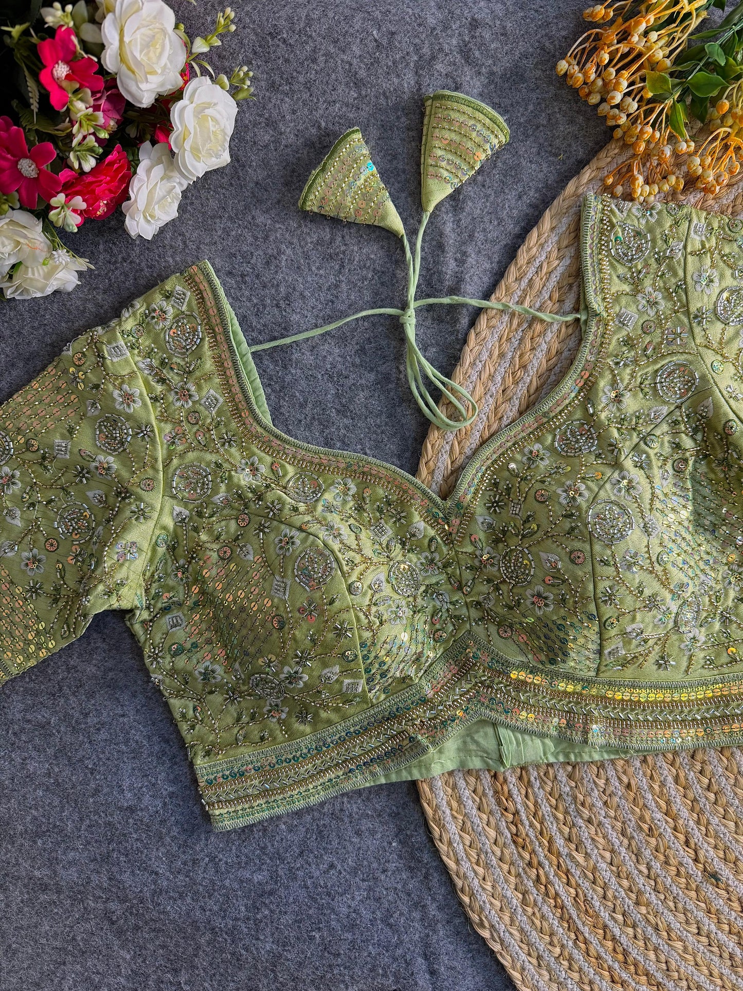 sabyasachi inspired handwork blouse