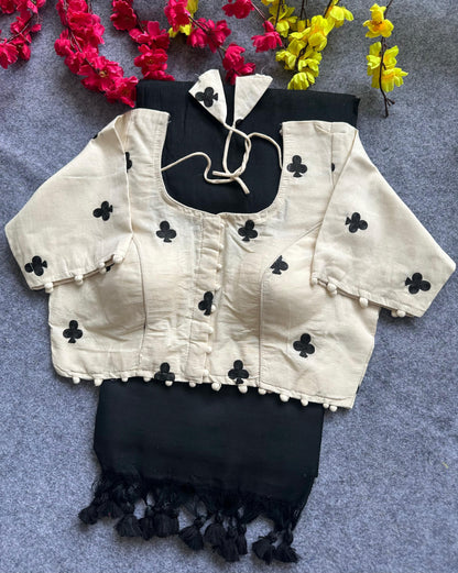 Khadi Cotton Saree and Beauiful Havy Khadi Cotton Blouse Rpd Fashion
