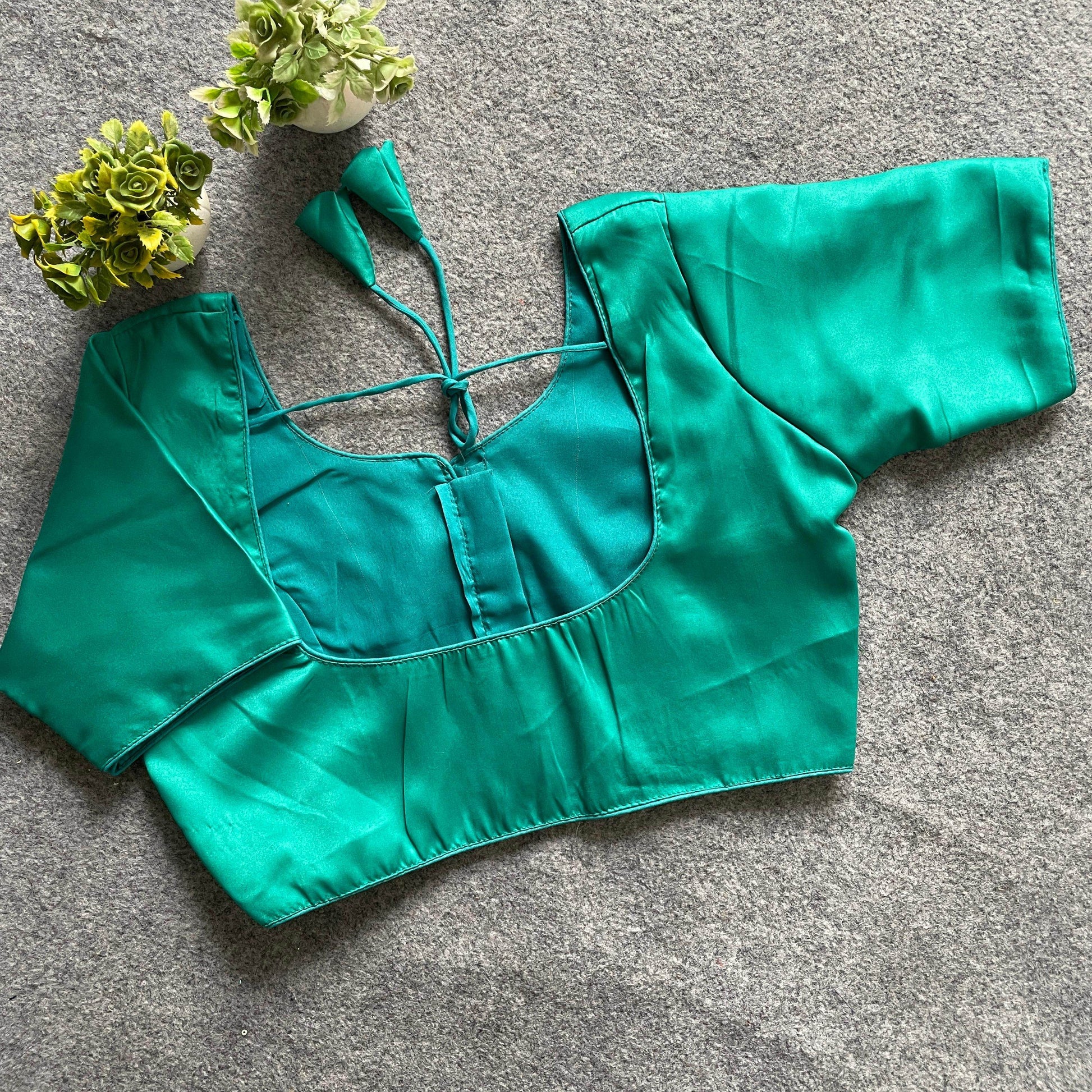 Plain Malai Satin Blouse - Elegant and Versatile - Rpd Fashion