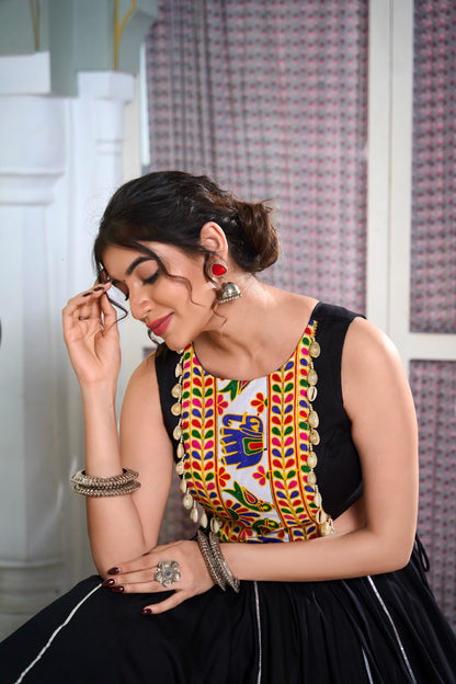 Festive Fashion at Its Best: Rayon Lehenga and Gamthi Work Blouse for Navratri Rpd Fashion