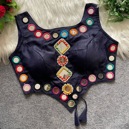 New Navratri Concept Blouse with Real Hand Mirror Work Rpd Fashion