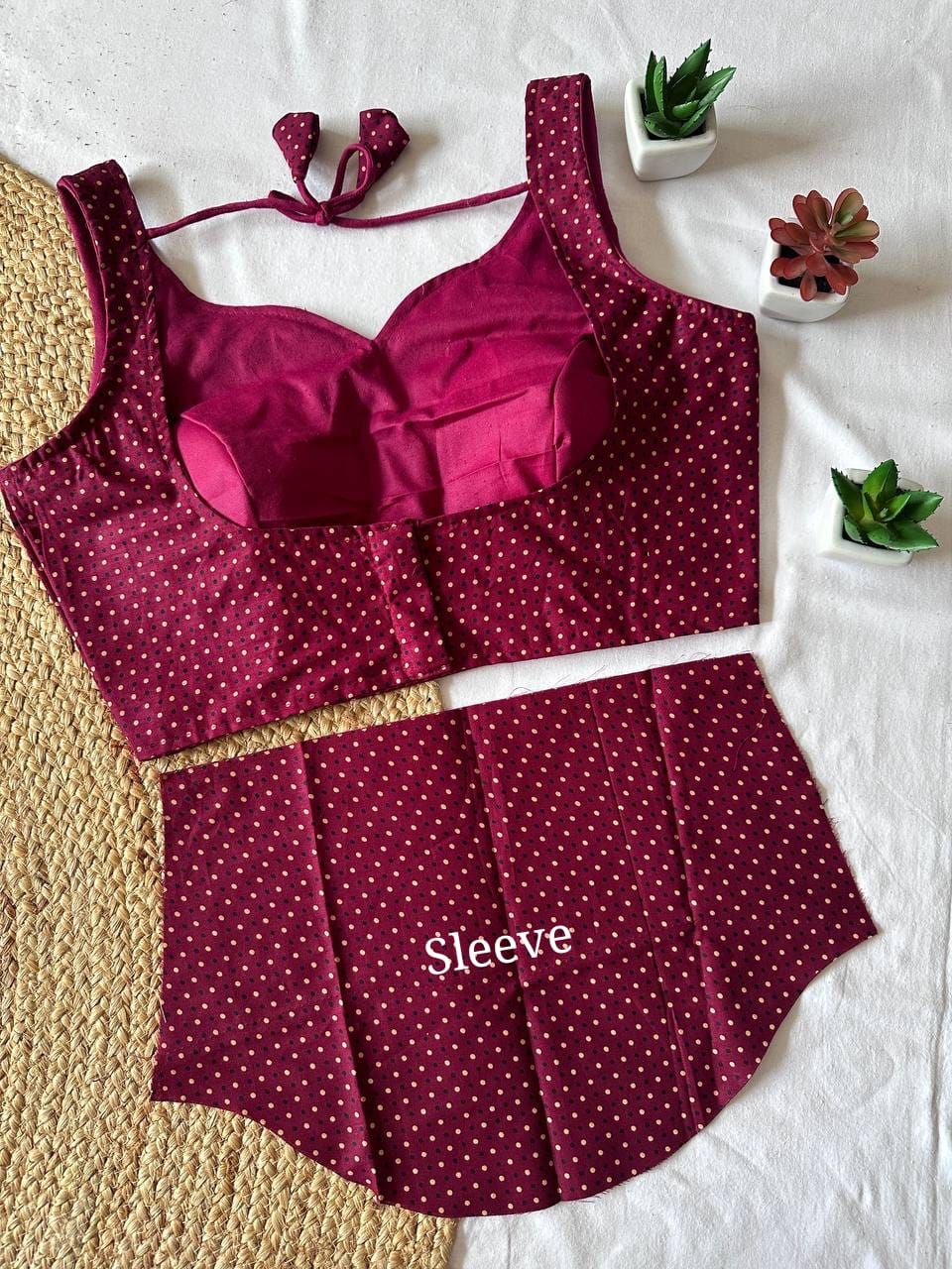handblock cotton ajrakh blouse rpd fashion