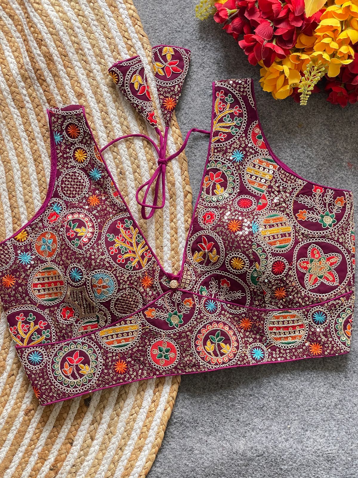 bollywood style heavy codding work blouse