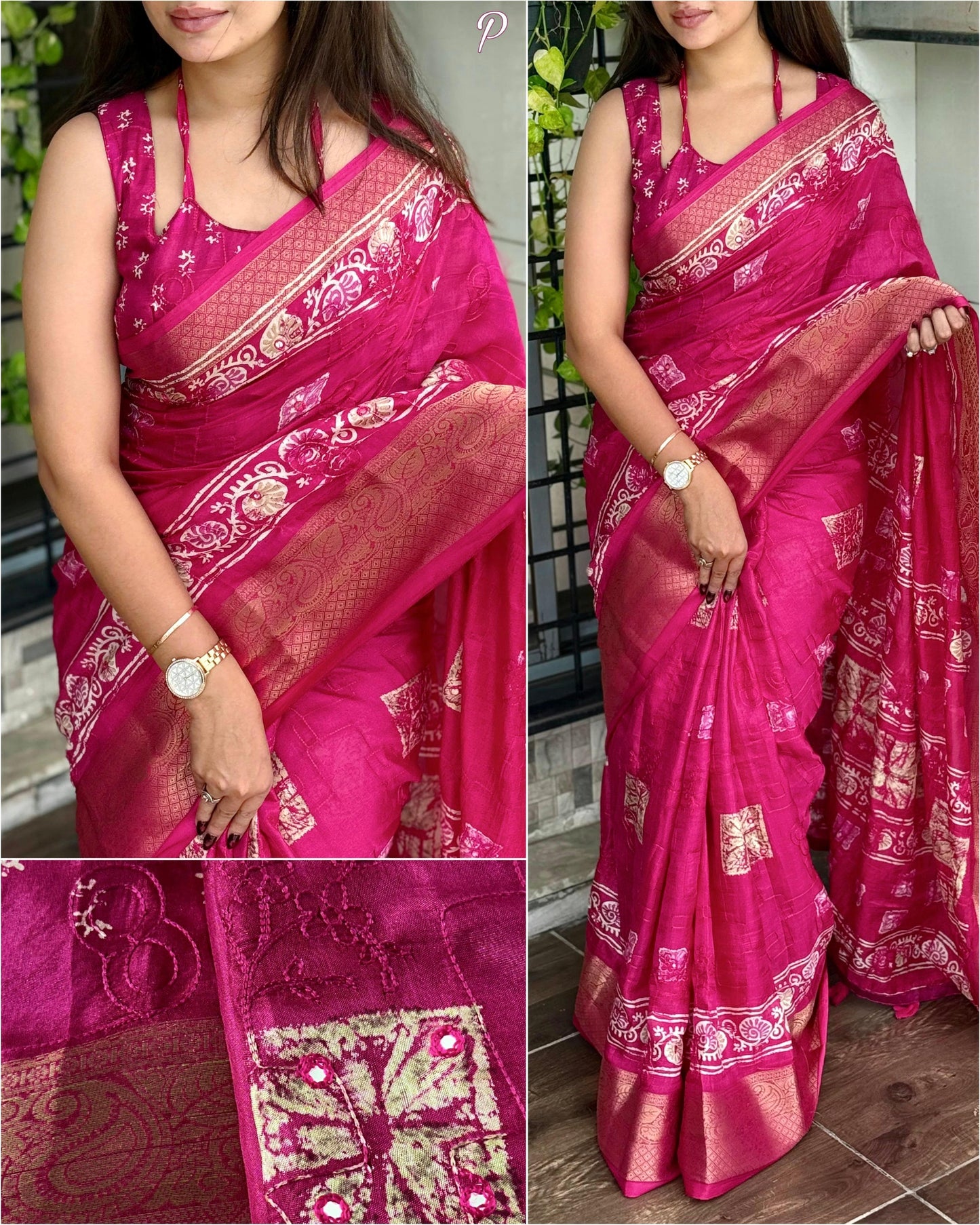 printed bollywood muslin, cotton blend saree rpd fashion