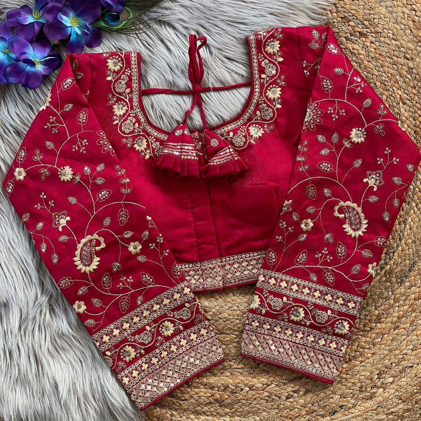 heavy embroidery bridal work blouse - rpd fashion
