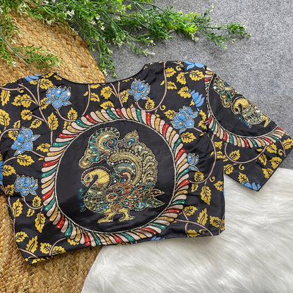 Purely Cotton Print silk with handmade work boutique style collection Blouse
