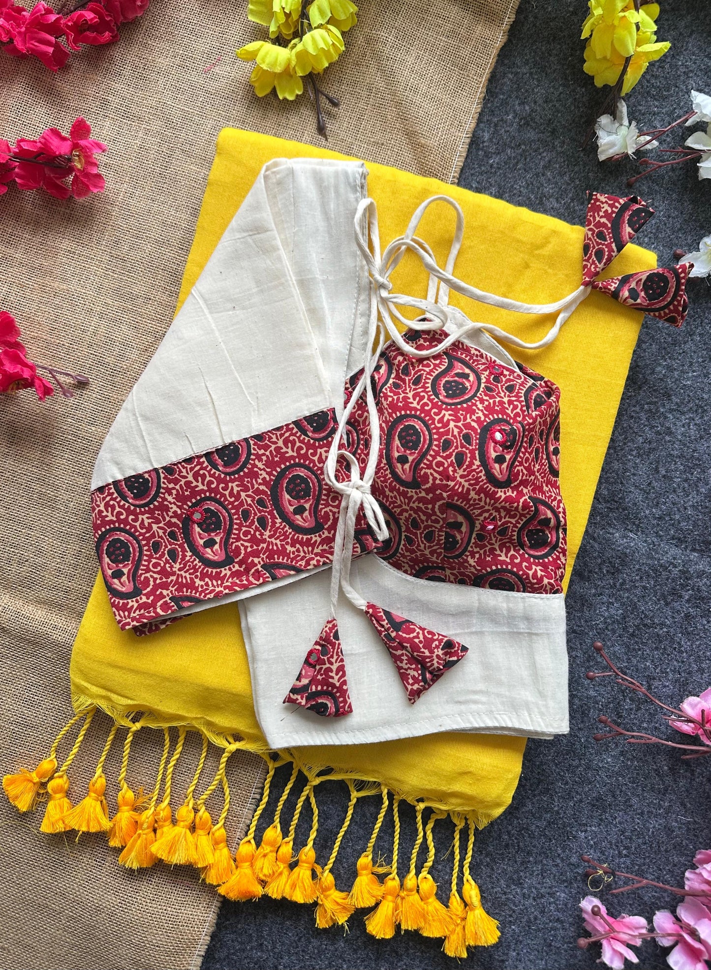 khadi cotton saree and beautiful havy khadi cotton blouse