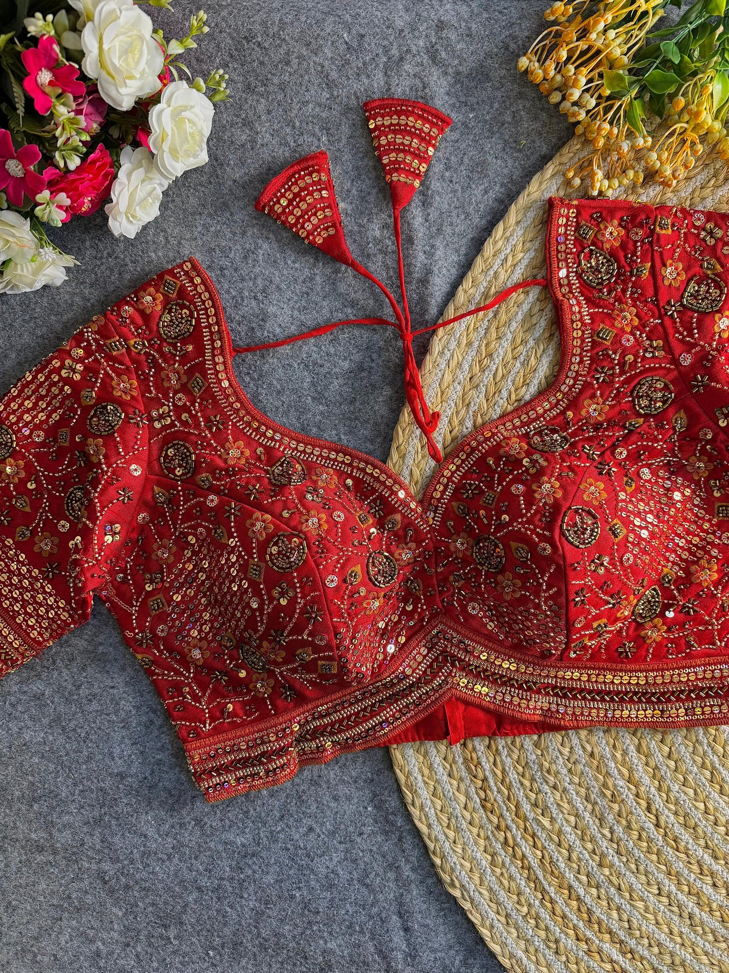 sabyasachi inspired handwork blouse