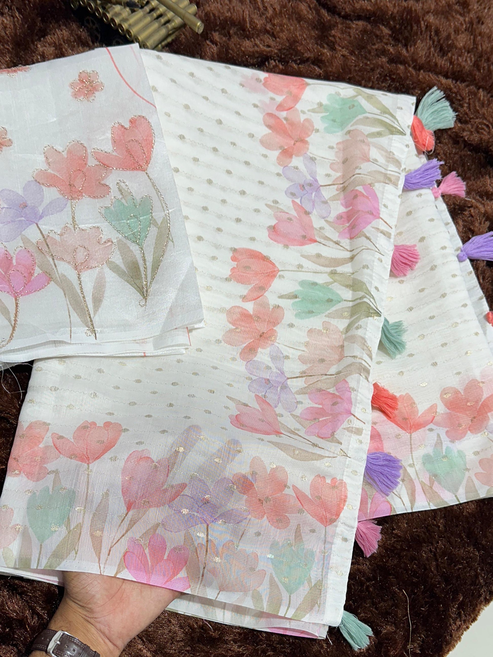 Effortless elegance meets vibrant charm with this Designer saree for your monsoon paradise Rpd Fashion