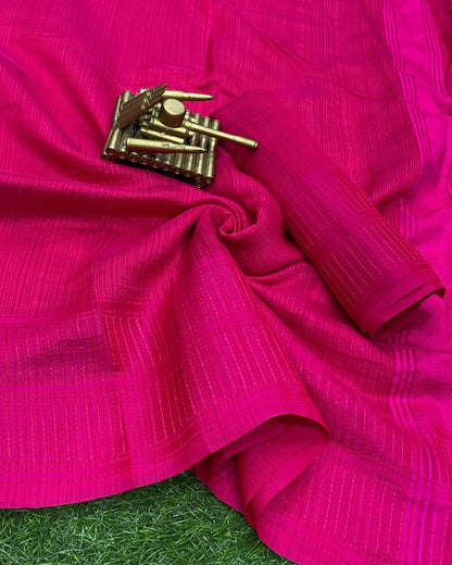 Beautiful Designer Soft Bamboo Silk Saree